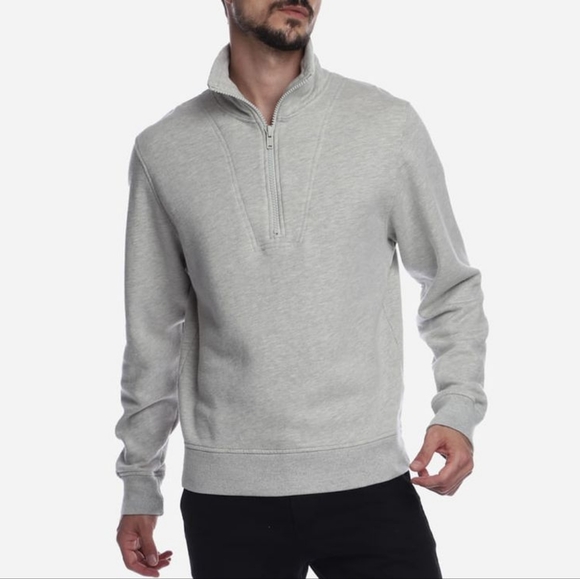 NWT Citizens of Humanity Sevilla Half Zip Sweatshirt Grey Size XXL Men's - Picture 3 of 16
